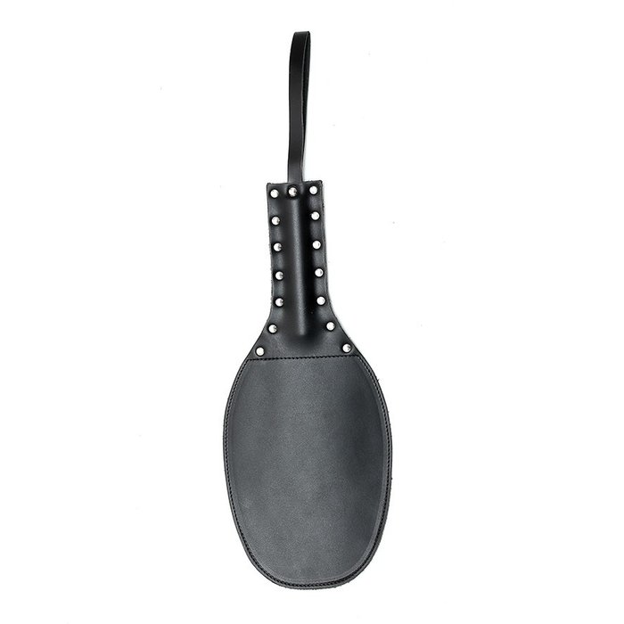 Leather Paddle Bondage Whip with Rivets