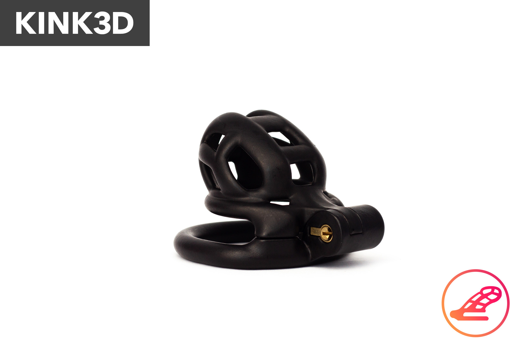 Cage De Chasteté Cobra 3D Pour Homme – 4 Anneaux Respirants, Noire, Ajustable