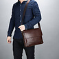 Satchel, Brown, Leather