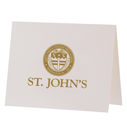 Spirit Item 4.25" x 5.50" note cards with the school seal embossed on the front with matching envelope.