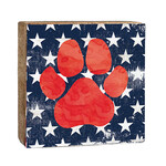 Rustic Marlin Sign-Patriotic Paw Print