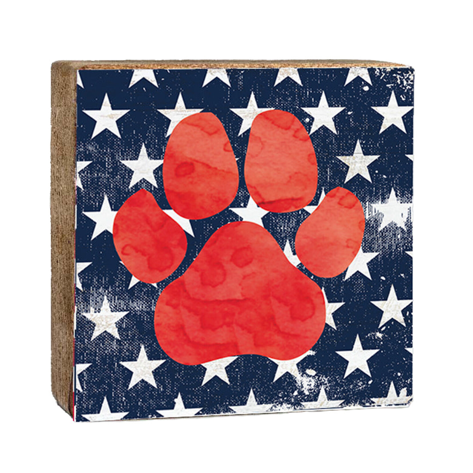 Rustic Marlin Sign-Patriotic Paw Print