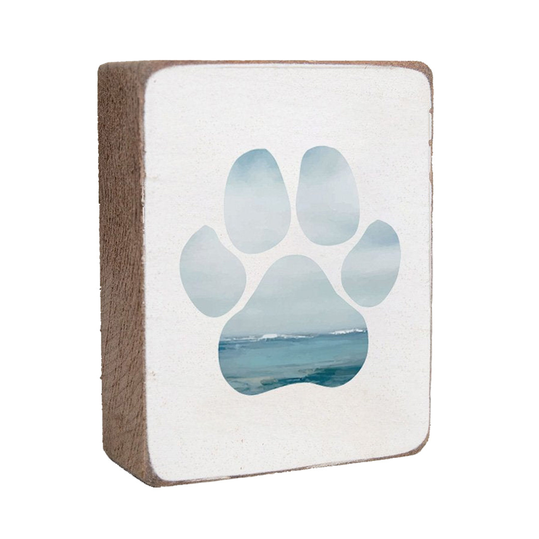 Rustic Marlin Sign-Seascape Paw Print