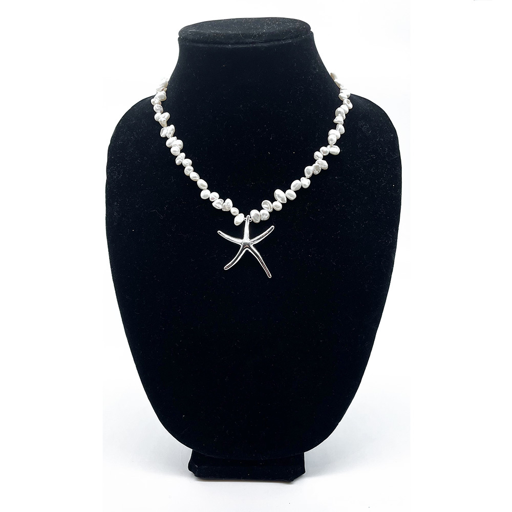 Large Pearl Starfish Necklace