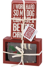 Holiday Sign & Socks Gift Set