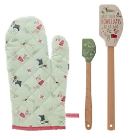 Karma Holiday Dog Oven Mitt & Spatula Set