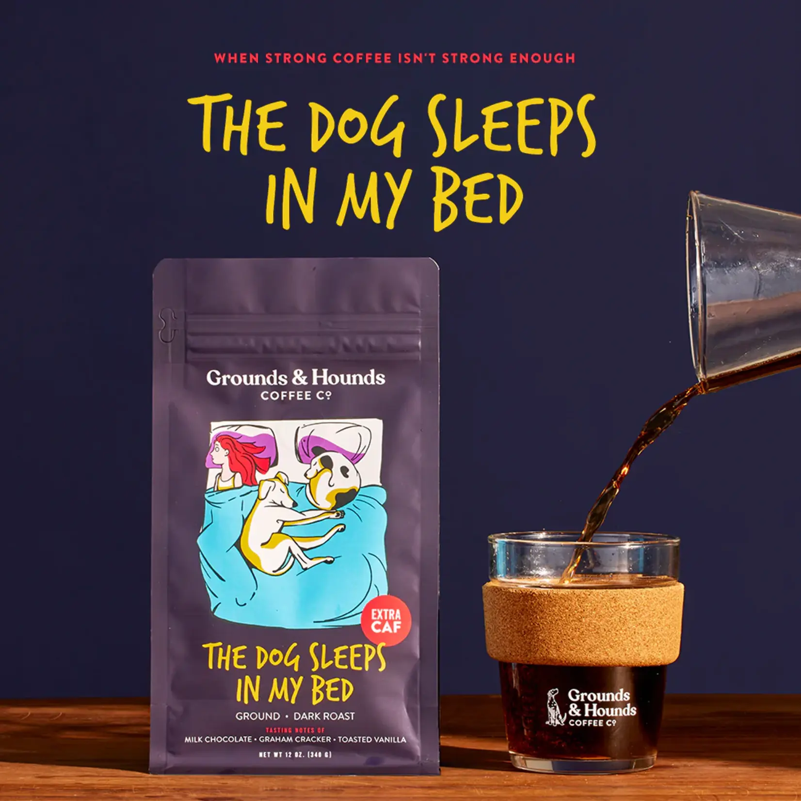 Grounds & Hounds Coffee Co. The Dog Sleeps in My Bed Ground Coffee