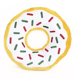 ZippyPaws Jumbo Donut Dog Toy- Holiday