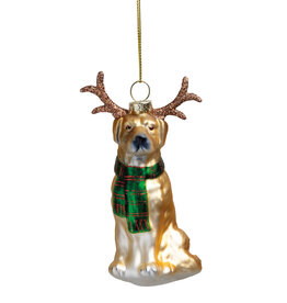 Ornament-Dog with Antlers
