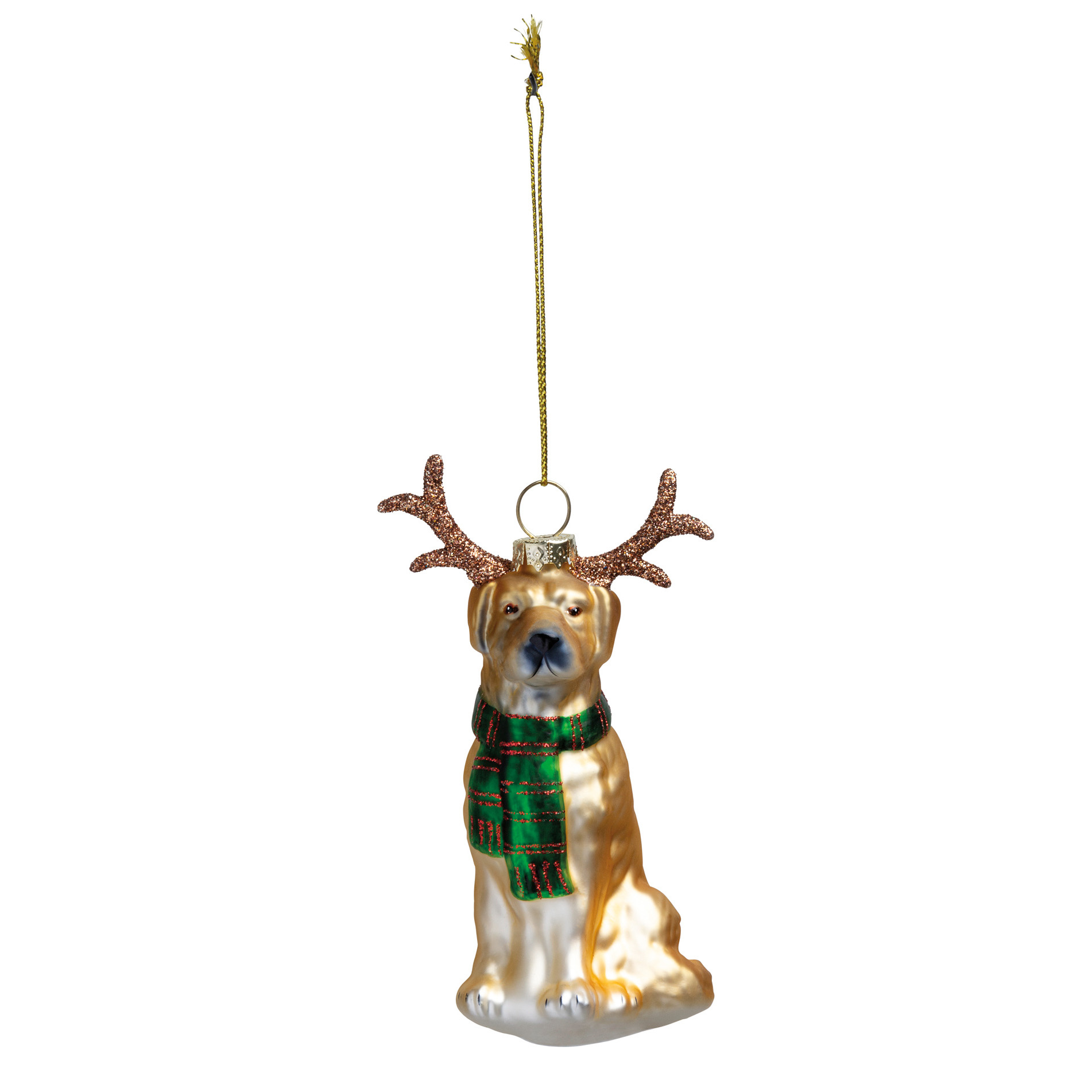 Ornament-Dog with Antlers