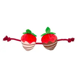 Pearhead Strawberry Rope Dog Toy