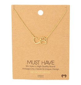 Paw Heart Necklace