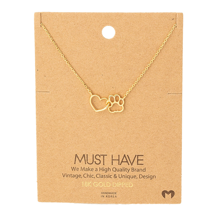 Paw Heart Necklace