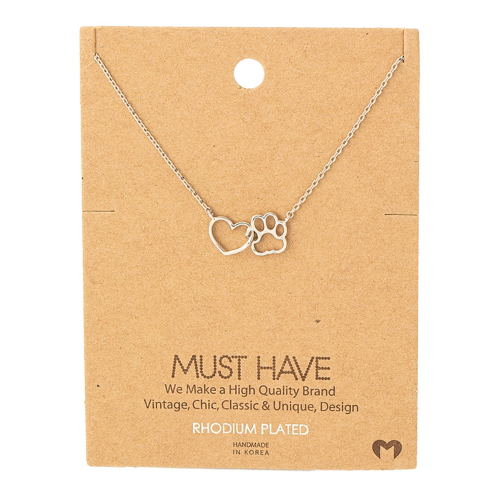 Paw Heart Necklace