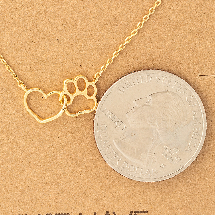 Paw Heart Necklace