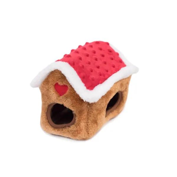 ZippyPaws Gingerbread House Dog Toy