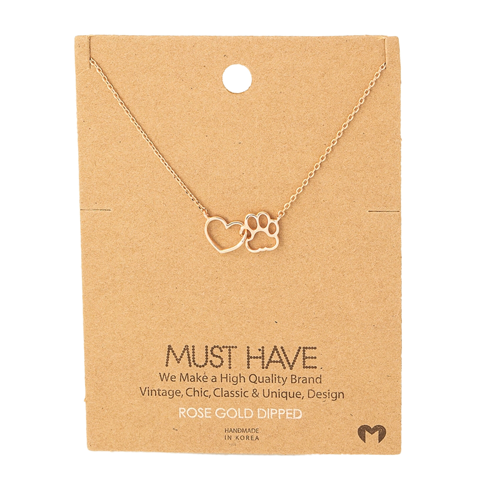 Paw Heart Necklace
