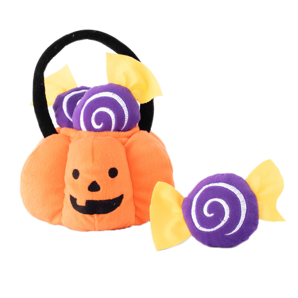 ZippyPaws Trick or Treat Basket Dog Toy