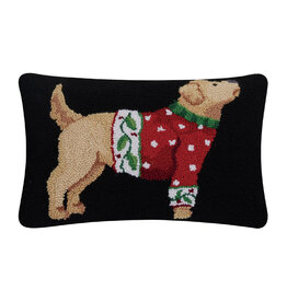 Peking Handicraft Christmas Sweater Pup Hook Pillow