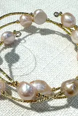 Studio G Gold Wrap Potato Pearl Bracelet
