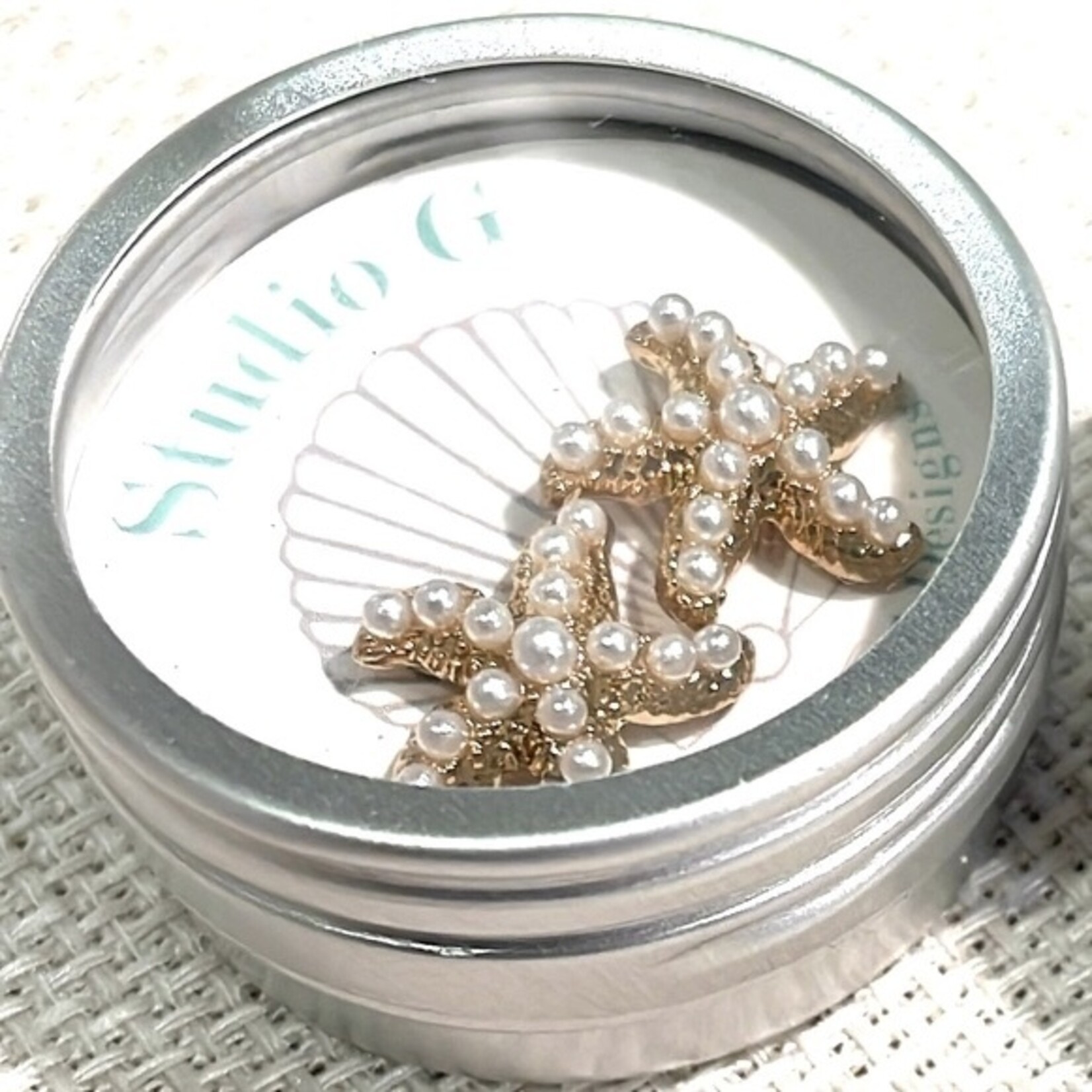 Studio G Starfish Pearl Stud Earring