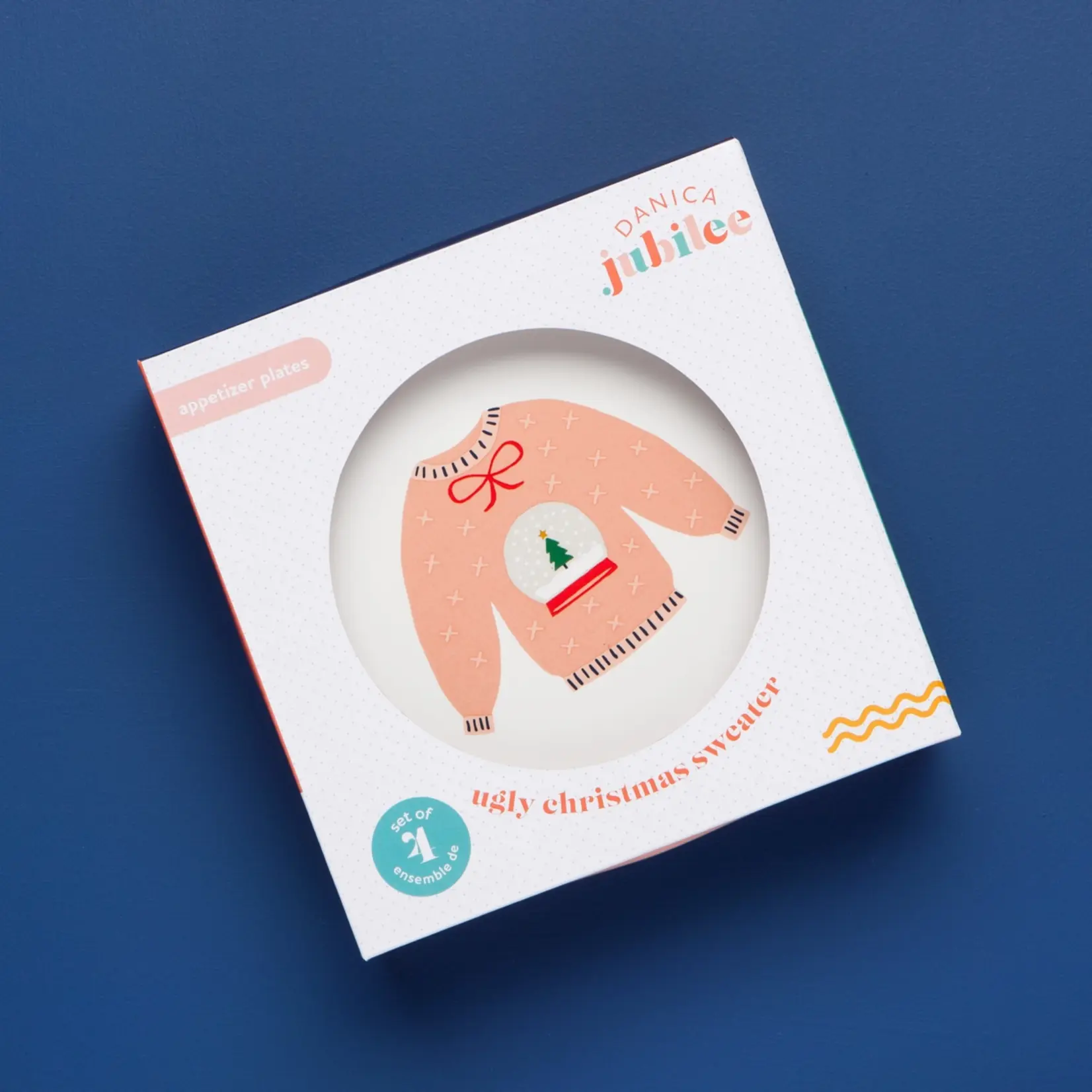 Danica Jubilee Ugly Sweater Appetizer Plate Set