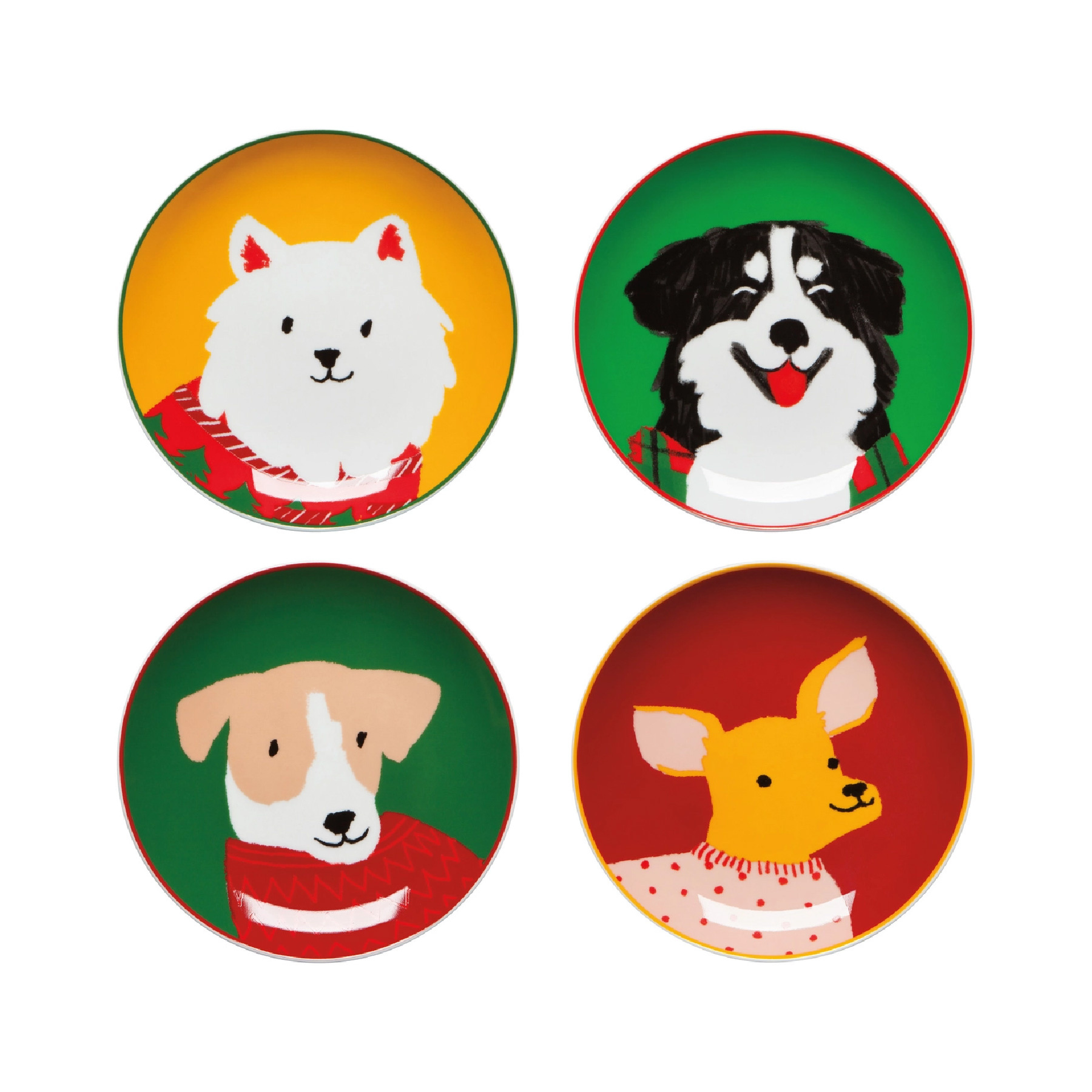 Danica Jubilee Holiday Hounds Appetizer Plate Set