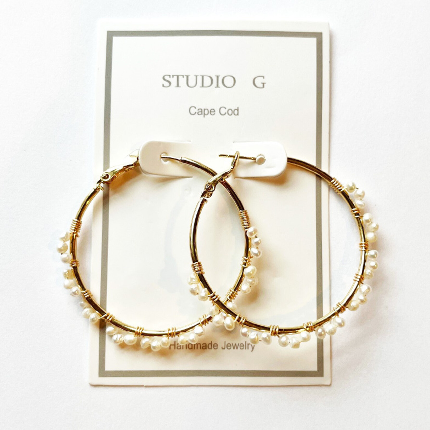 Studio G Wrap Small Pearl Loop Earring