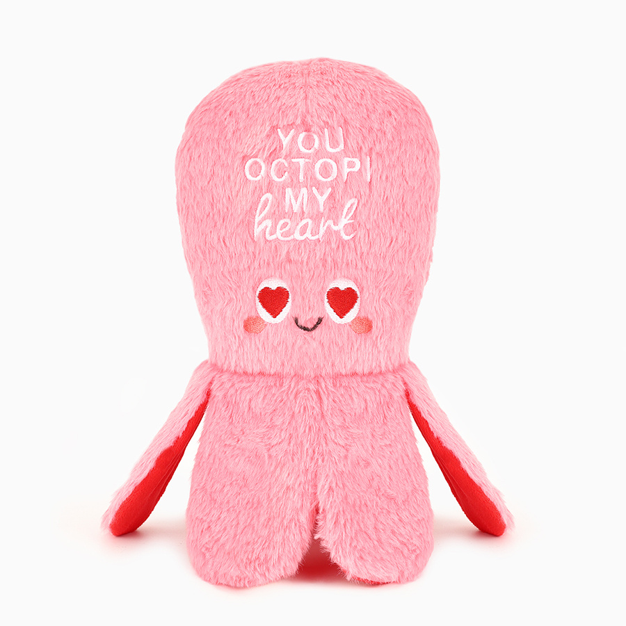 HugSmart Pet Valentine Octopus Dog Toy