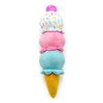 ThoozyPet 3-Scoop Ice Cream Cone Dog Toy
