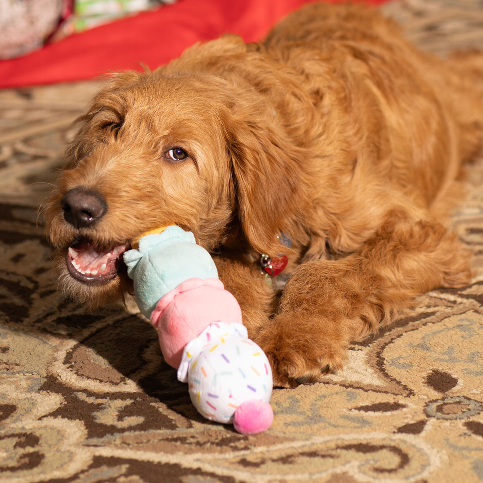 ThoozyPet 3-Scoop Ice Cream Cone Dog Toy