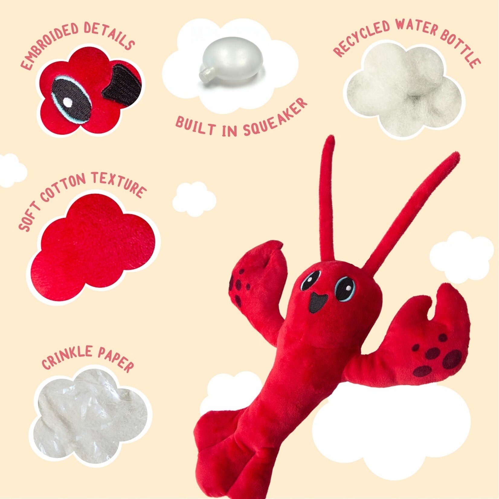 SnugArooz Lobster Plush Toy
