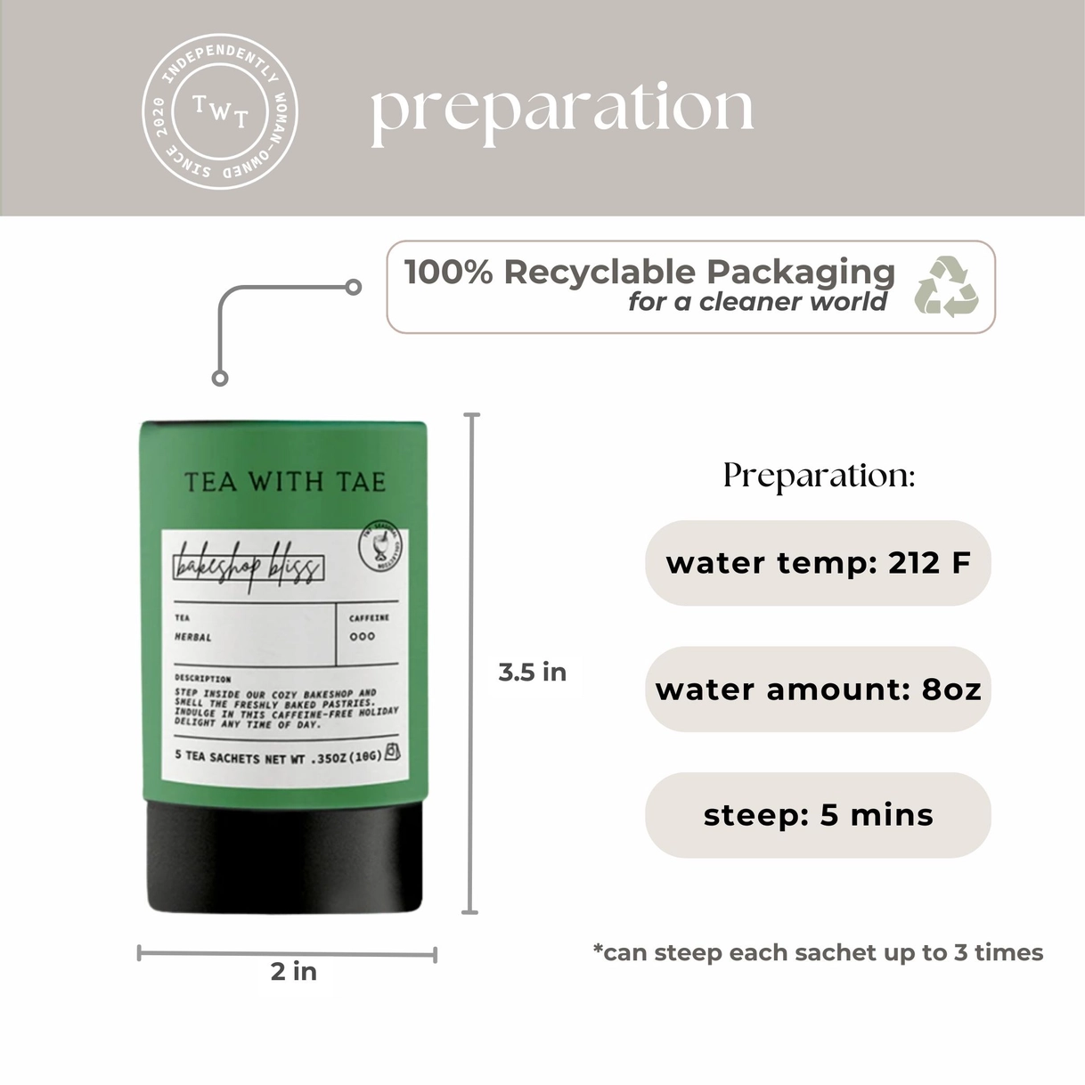 Tea with Tae Holiday Tea Gift Tube