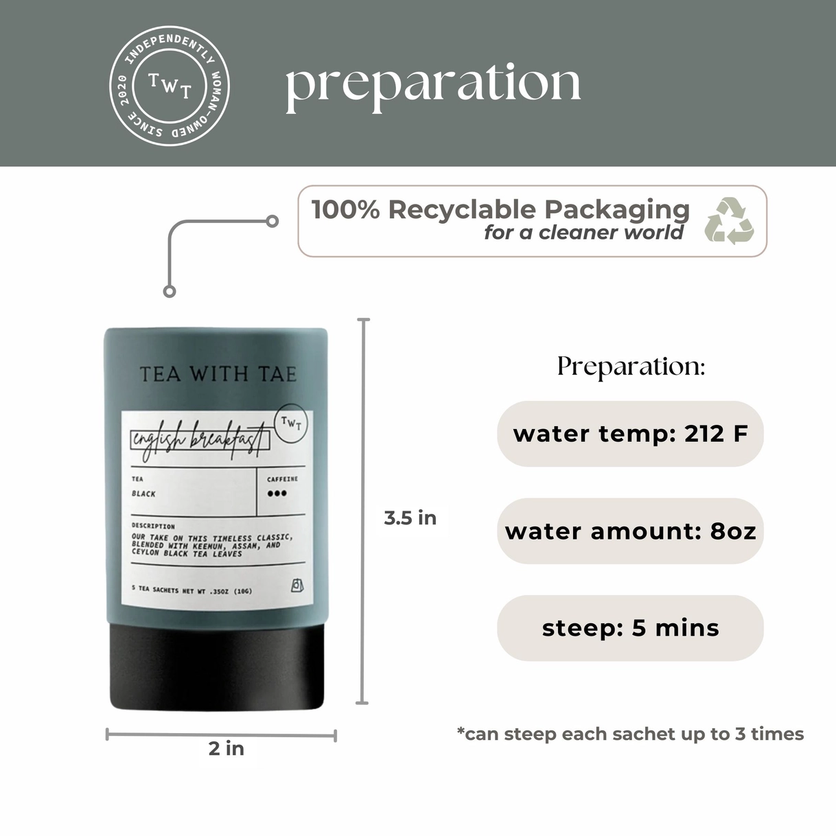 Tea with Tae Tea Gift Tube-English Breakfast