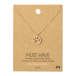 Paw Print Pendant Necklace