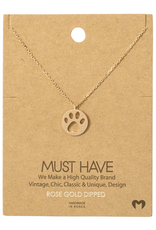 Paw Print Pendant Necklace