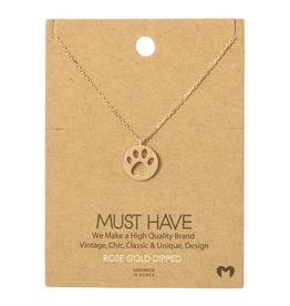 Paw Print Pendant Necklace