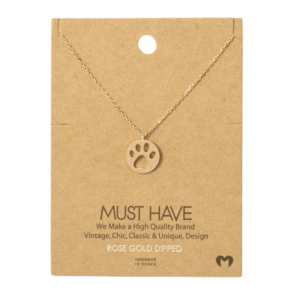 Paw Print Pendant Necklace