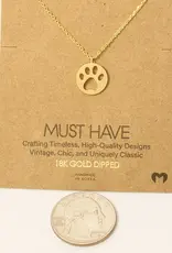 Paw Print Pendant Necklace