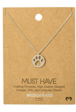 Paw Print Pendant Necklace
