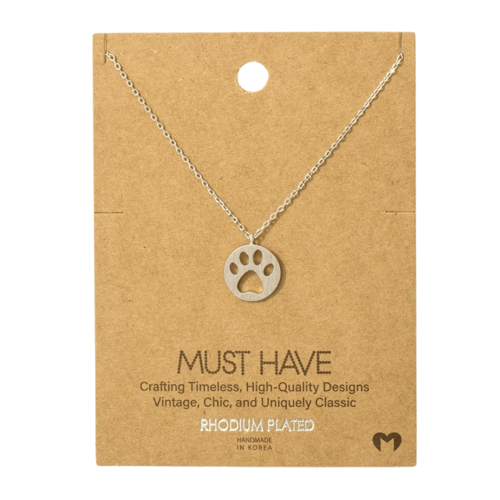 Paw Print Pendant Necklace