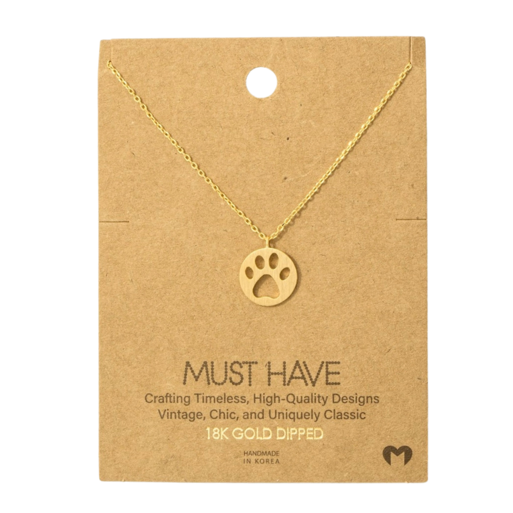 Paw Print Pendant Necklace