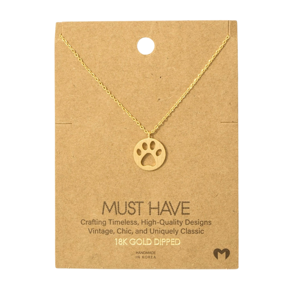Paw Print Pendant Necklace