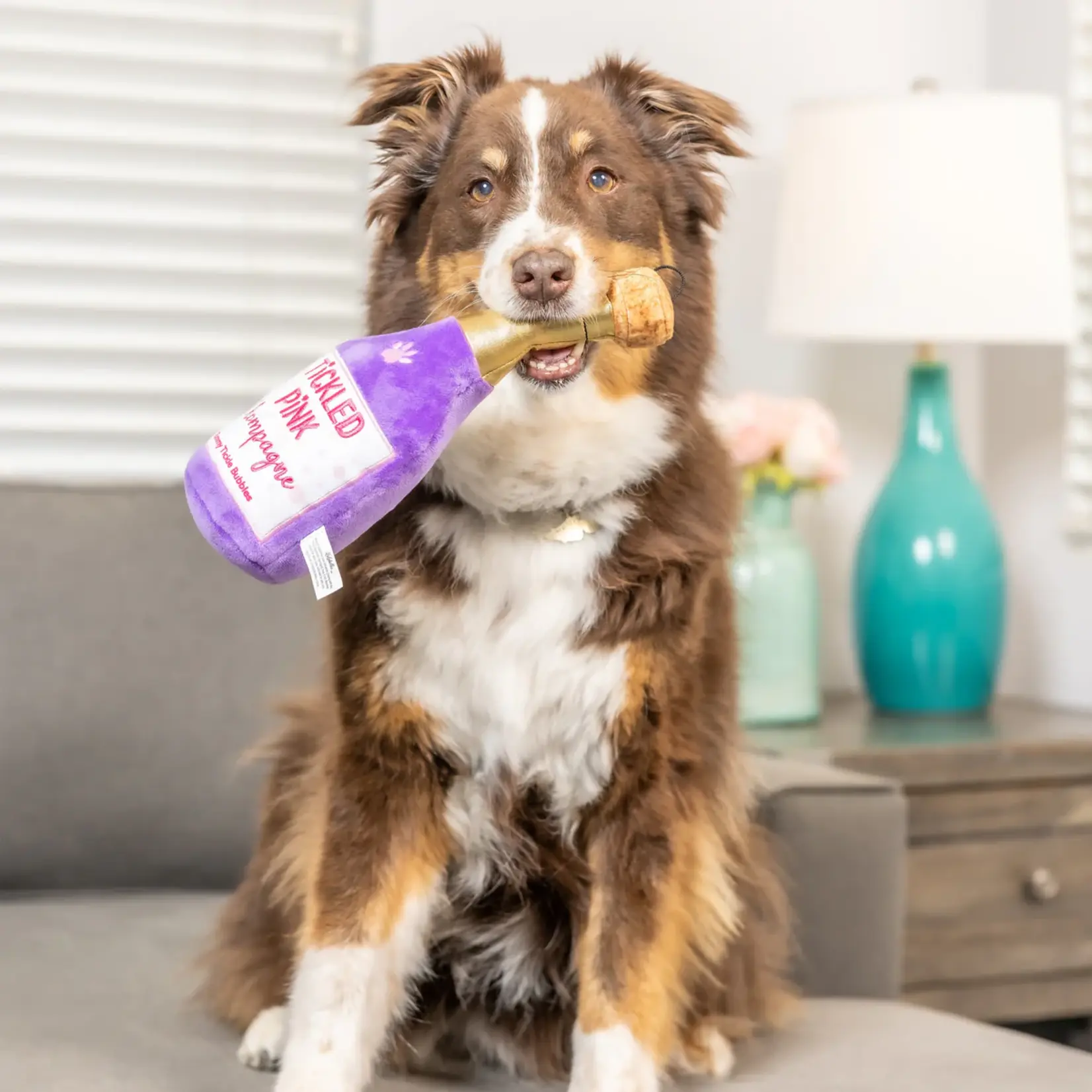 Huxley & Kent Pink Chompagne Dog Toy