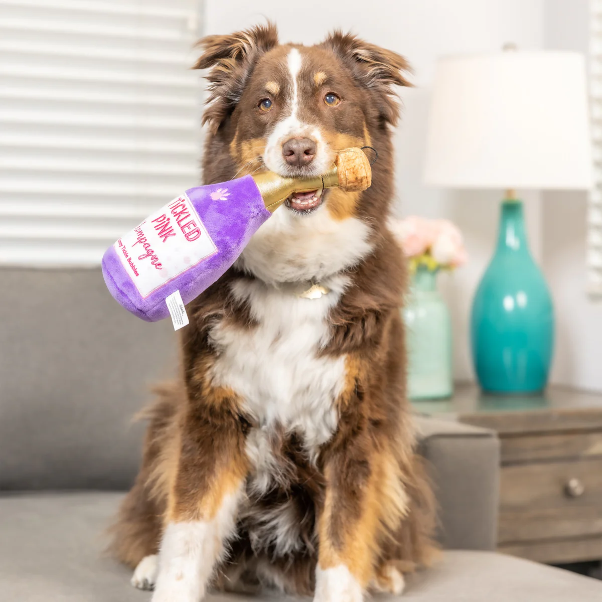 Huxley & Kent Pink Chompagne Dog Toy