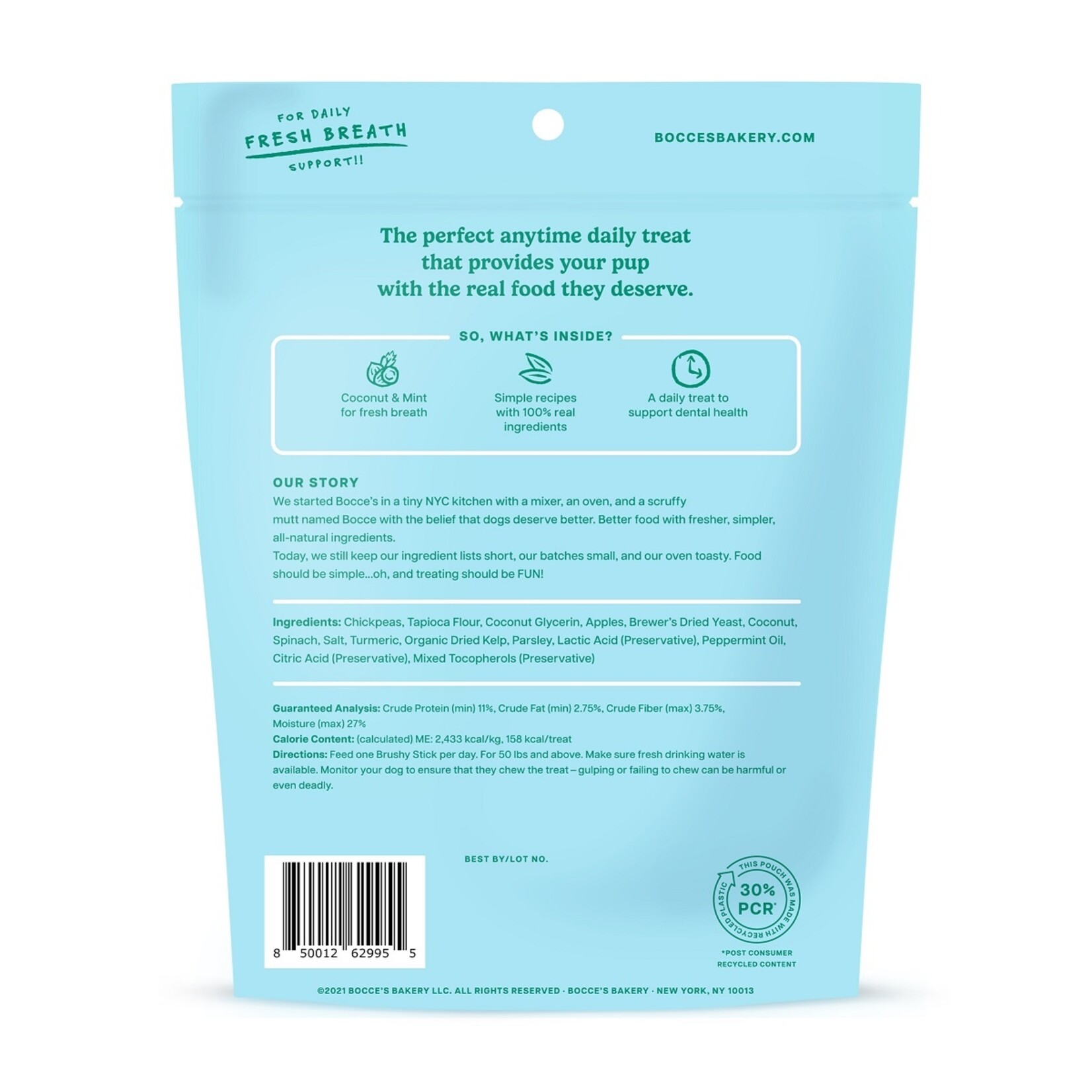Bocce's Bakery Dental Treats-Brushy Sticks