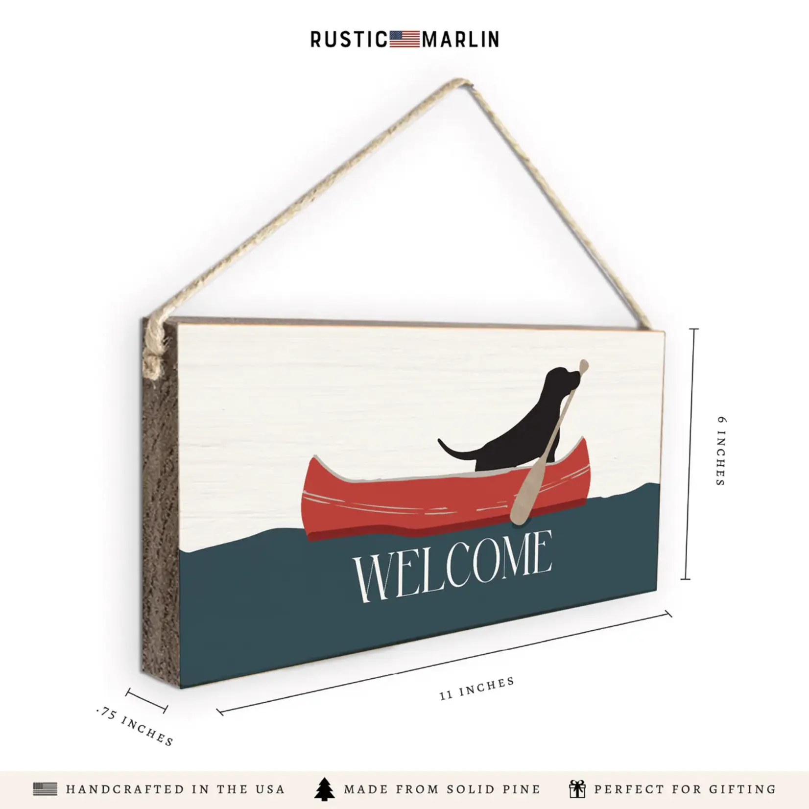 Rustic Marlin Welcome Sign-Canoe