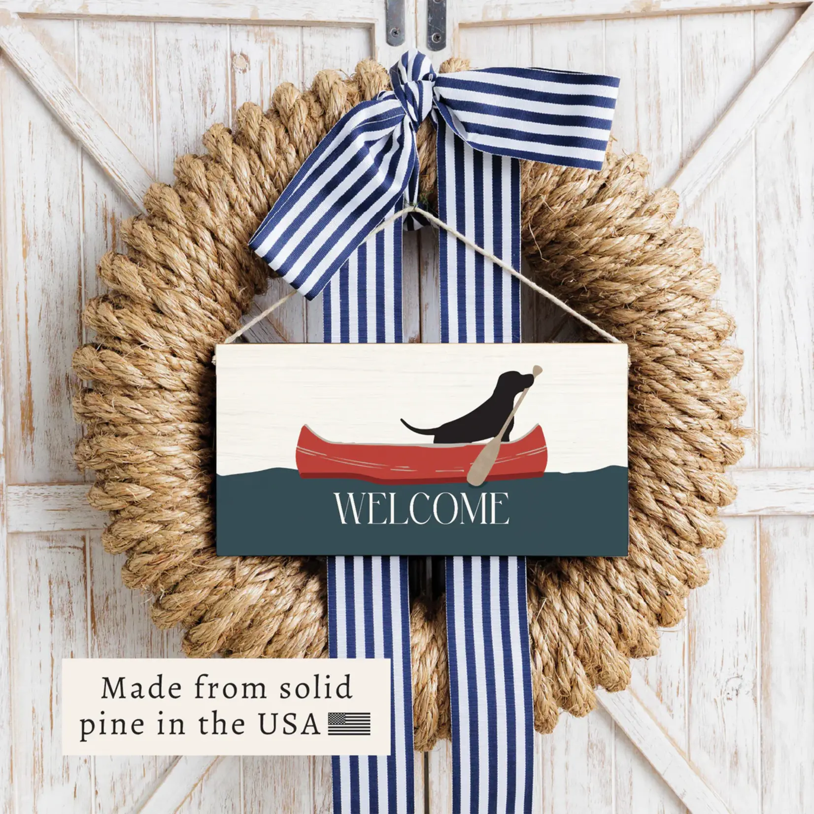 Rustic Marlin Welcome Sign-Canoe