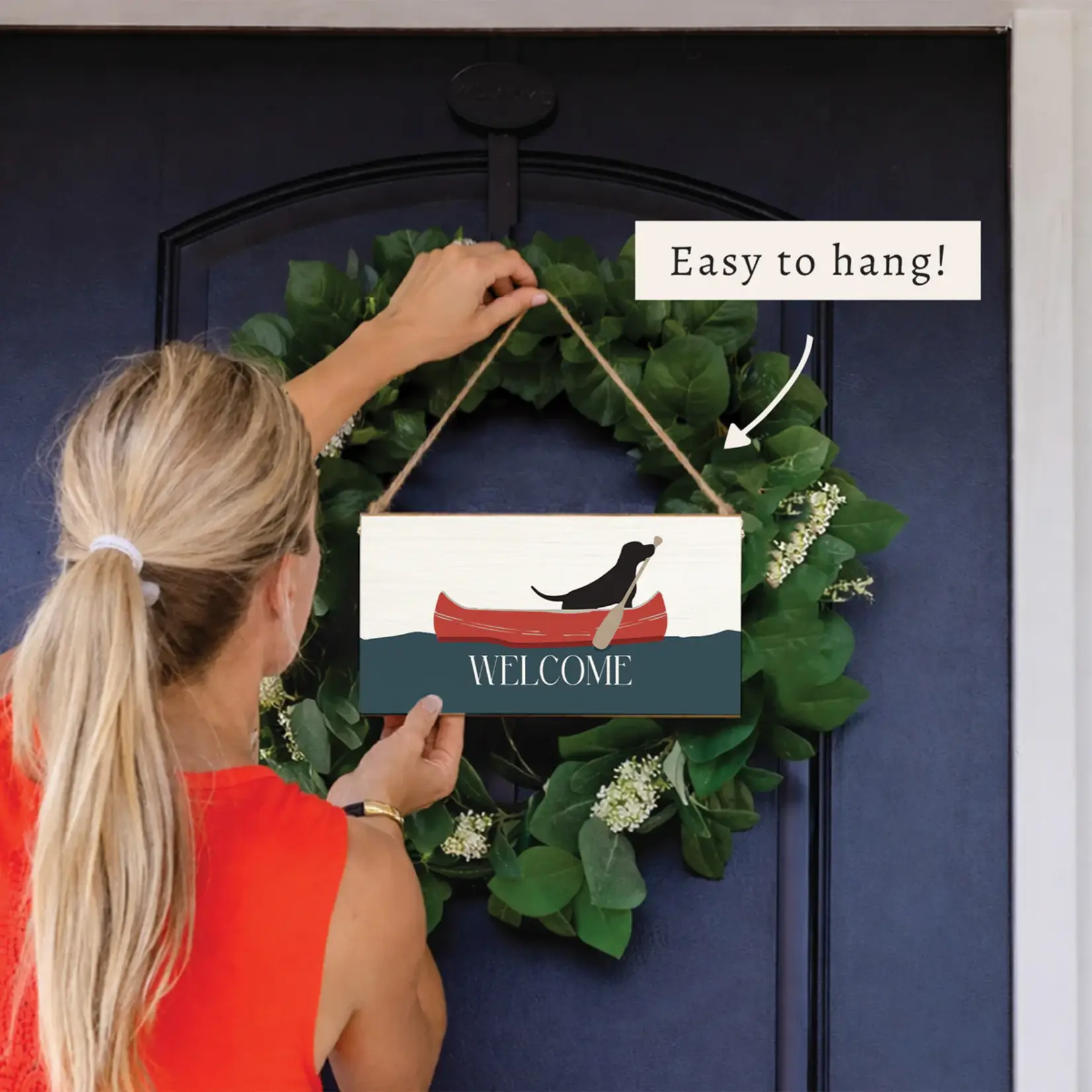 Rustic Marlin Welcome Sign-Canoe
