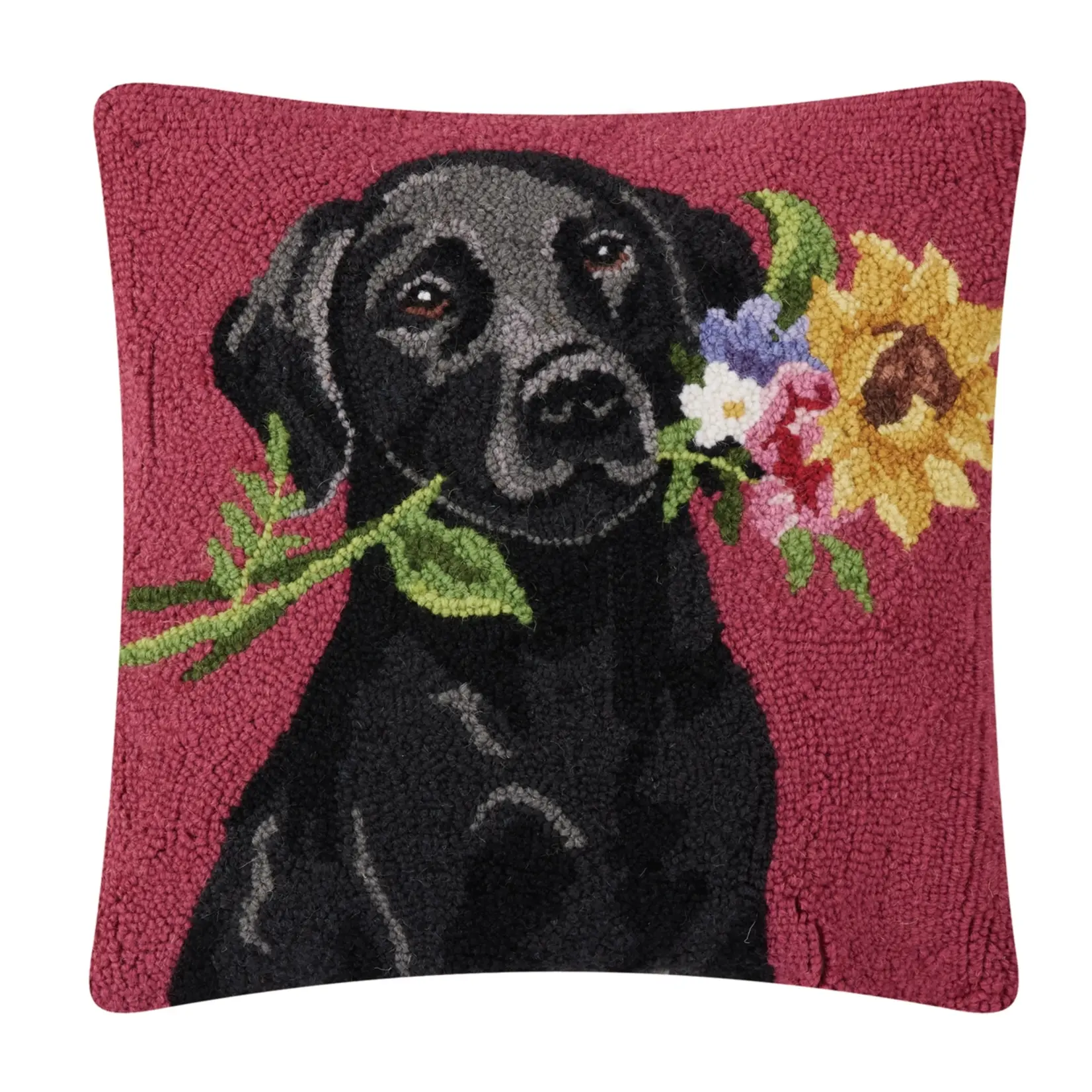 Peking Handicraft Floral Lab Hook Pillow